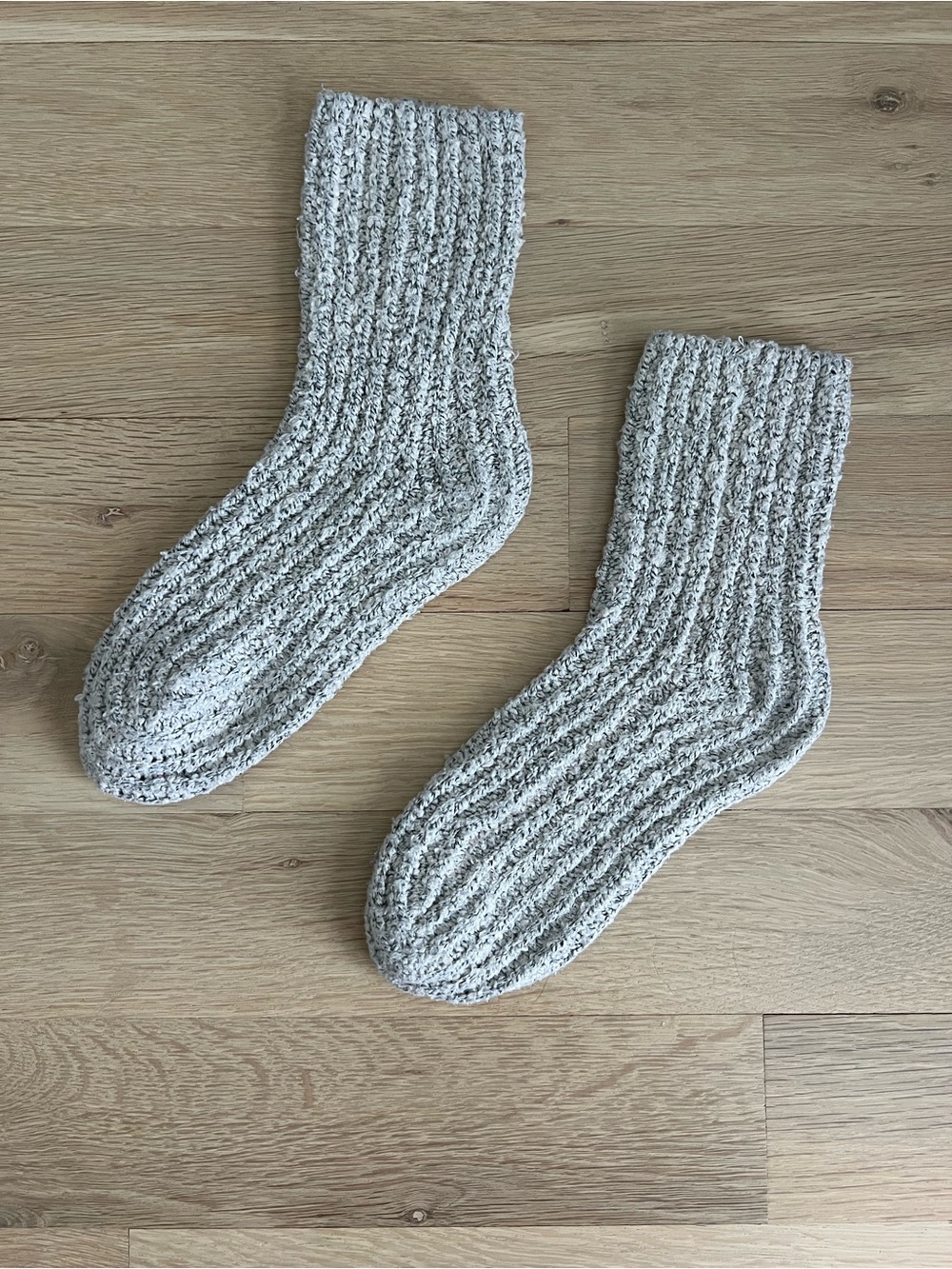 Ribbed Cozy Socks - Light Gray